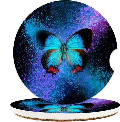 Miniatura 13 de Posavasos para Portavasos de Coche con Mandala Bohemio, Paquete de 2 Posavasos para Coche, Accesorios Interiores Estéticos para Hombres y Mujeres