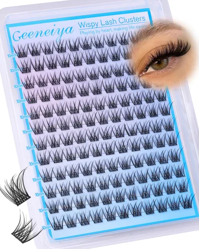 Miniatura 7 de Extensiones de pestañas en racimo con banda transparente, pestañas cortas y onduladas C, extensiones de pestañas naturales en racimo, pestañas