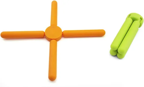 Miniatura 8 de Multifuncional De Silicona Placemat Soporte De Teléfono Celular En Forma De Cruz Para Mesa De Comedor - Gadget De Cocina Verde
