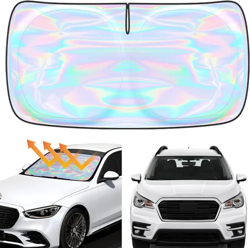 Miniatura 22 de Parasol para parabrisas Rivian R1S R1T 2022-2026 – Parasol compatible con Rivian R1S R1T plegable para ventana delantera, protector de visera solar