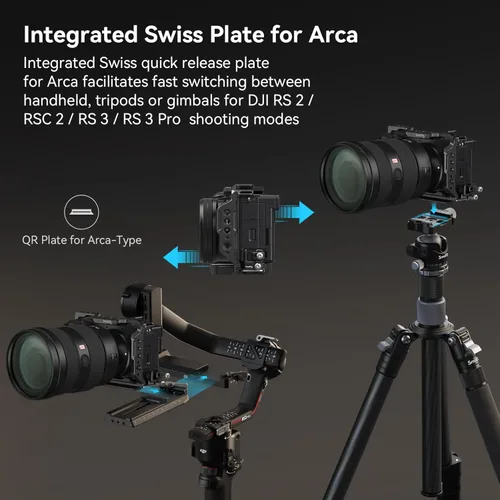 Miniatura 5 de Kit de Jaula SmallRig para Sony A6700 con Abrazadera de Cable para HDMI, Placa de Liberación Rápida Integrada para Tipo Arca, Jaula de Vídeo