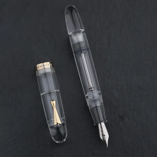 Miniatura 5 de erofa Majohn C4 Eyedropper - Pluma estilográfica de punta extrafina, acrílico transparente de gran tamaño, bolígrafos de escritura para oficina