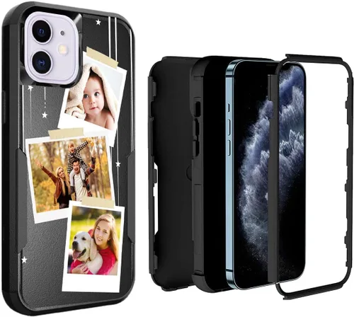 Miniatura 52 de Funda de fotos personalizada para iPhone 11 Apple Phone Plaid Collage - Imagen personalizada para hacer fotos en 3 híbridos gruesos resistentes