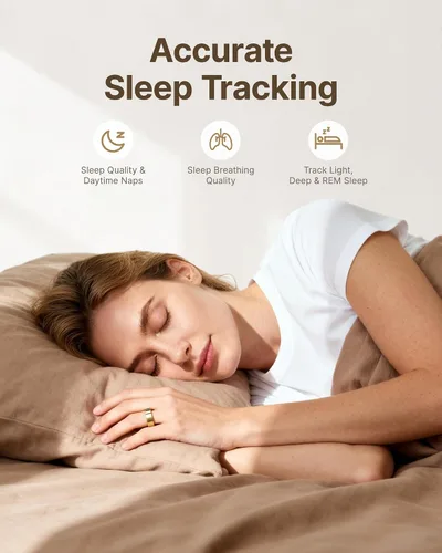 Miniatura 4 de Anillo inteligente para mujeres/hombres, anillo de seguimiento de actividad física con vibración de llamada y alarma, frecuencia cardíaca, oxígeno