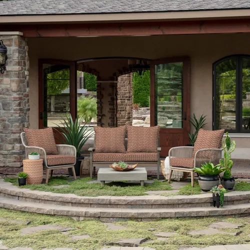 Miniatura 6 de Arden Outdoor Deep Seat Cushion Set, 24 x 24 pulgadas, Cojín para patio resistente al clima, a la lluvia y a la decoloración para silla, sofá y sofá