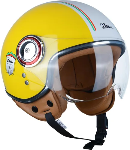 Miniatura 6 de Open Face Motorcycle Helmet for Adults,DOT Approved - Moped Half Vespa Retro Helmet with Anti-Scratch Visor for Men and Women