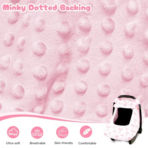 Miniatura 7 de Funda para asiento de coche para bebé, funda para asiento de coche resistente al viento para bebés niñas, toldo cálido para asiento de coche