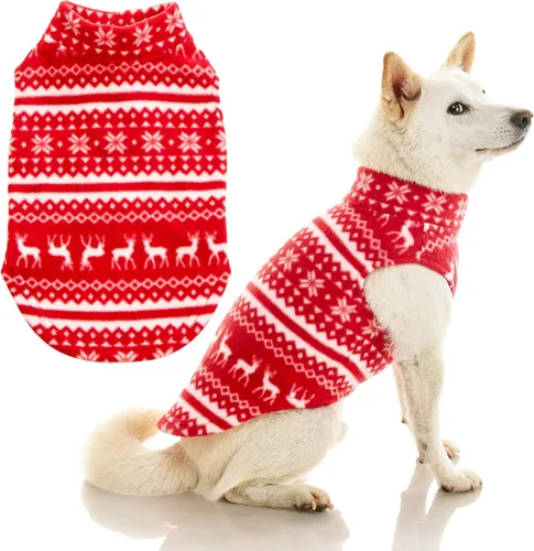 Miniatura 17 de Gooby - Chaleco de Vellón Elástico, Chaleco de Vellón Tipo Pullover Chaqueta Suéter para Perros, Azul Argyle, Extra Pequeño