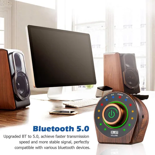 Miniatura 3 de Amplificador de potencia Bluetooth 5.0 Receptor de audio inalámbrico estéreo Hi-Fi Digital Clase D Amplificador integrado 2 canales 50W+50W