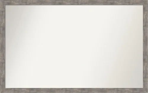 Miniatura 100 de Amanti Art Silver Bathroom Mirror for Over Sink, 24x49 Custom Made Marred Pewter Rectangle Vanity Mirror, Oversize Casual Wood Frame, Hangs Estaño