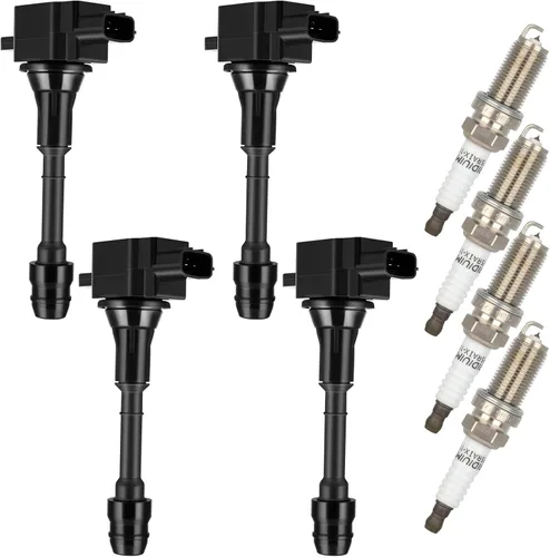 Miniatura 8 de ECCPP UF350 4 bobinas de encendido con 4 bujías de iridio 5018 para Nissan 2002 2003 2004 2005 2006 Sentra Altima 2.5L L4, 2006-2008, para Infiniti