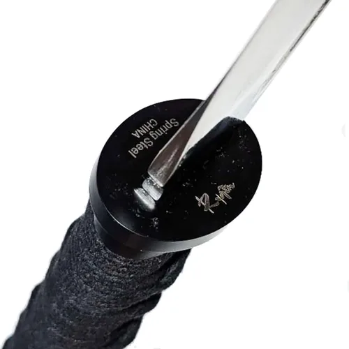 Miniatura 4 de NLX Espada Samurai Wakizashi de espiga completa de 30.5 pulgadas con acero de resorte de 2.559 in con vaina envuelta en piel sintética