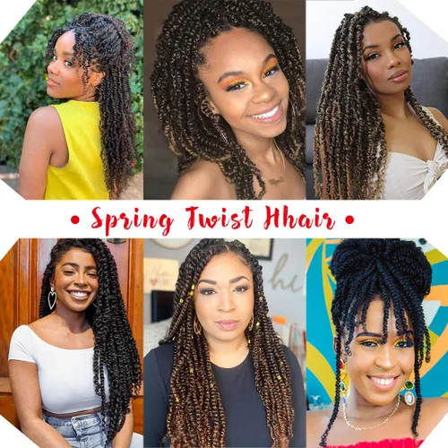 Miniatura 7 de Beyond Beauty Spring Twist - Trenzas de ganchillo Spring Twist de 12 pulgadas con colores degradados, trenzas de ganchillo Bomb Twist, extensiones