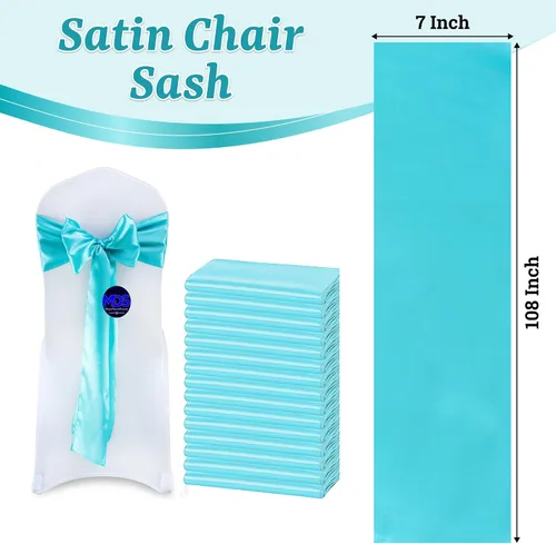 Miniatura 161 de mds - Lote de 10 lazos de satén para sillas de boda y eventos, para decoración de fiestas, 30 colores, Satin, 10 Verde oliva