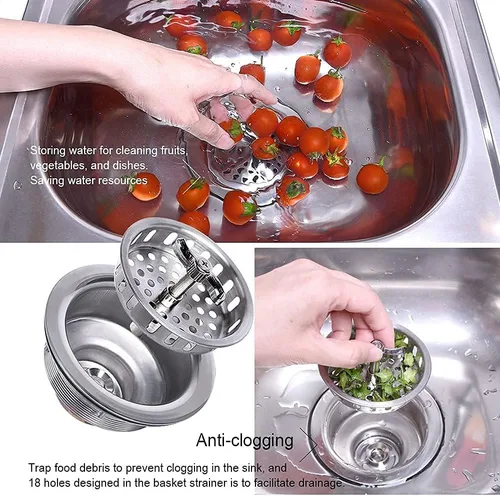 Miniatura 6 de 304 acero inoxidable fregadero de cocina Twist Lock cesta drenaje montaje w/latón tuercas - VARNAHOME