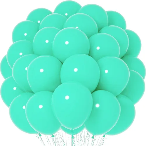 Miniatura 114 de Voircoloria - Globos azul bebé claro, paquete de 66 globos de 12 pulgadas de látex para fiestas para niños y niñas, para cumpleaños, baby shower, 16
