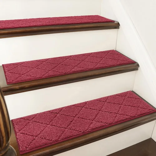 Miniatura 18 de COSY HOMEER - Alfombra antideslizante para esquinas de peldaños interiores, alfombras de escaleras para despegues resistentes al deslizamiento