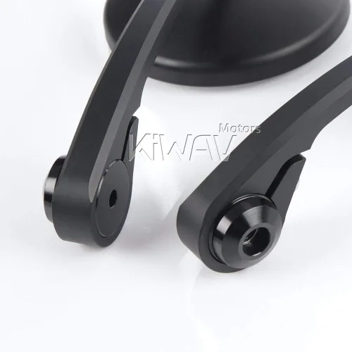 Miniatura 7 de KiWAV Espejos de extremo de barra Eclipse negro compatible con Interceptor 650