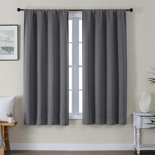 Miniatura 144 de Gwine Cortinas opacas para dormitorio, 54 pulgadas de largo, paneles de cortina de ventana con aislamiento térmico y reducción de ruido, cortinas