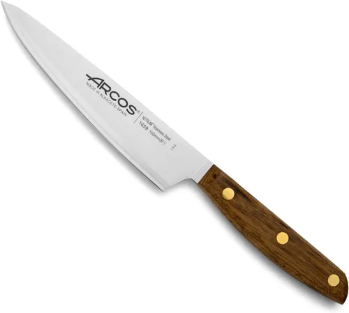 Miniatura 12 de ARCOS Cuchillo Tomate Acero Inoxidable 5 Pulgadas. Cuchillo de Cocina para Verduras. Mango Ovengkol Madera 100% Natural FSC y Hoja 5.118 in. Serie