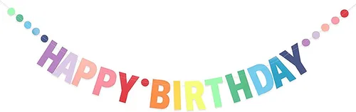 Miniatura 9 de MEETINGU Pancarta de Feliz Cumpleaños, Decoraciones de Fiesta Letrero Colorido Suministros para Niños, Niñas, Adultos