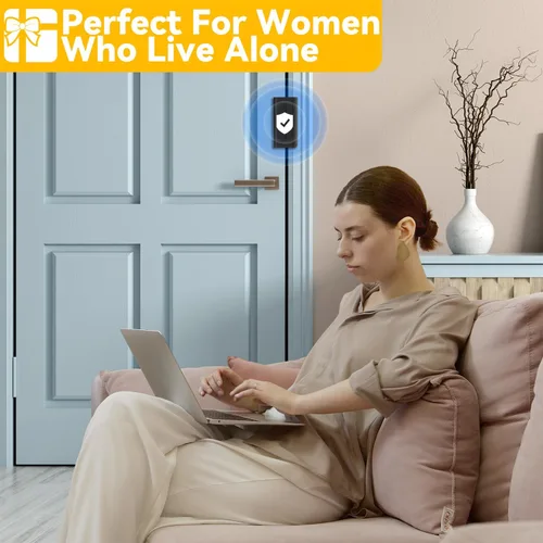 Miniatura 6 de Rerishom Cerradura de puerta que soporta 800 libras para puerta con apertura hacia adentro, cerradura de refuerzo de puerta con 8 tornillos