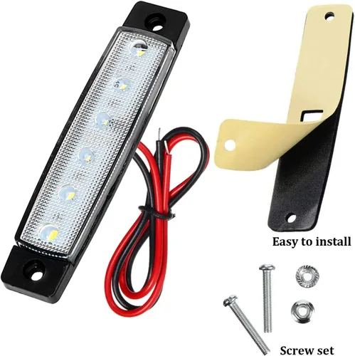 Miniatura 4 de KEING Paquete de 30 indicadores LED sellados de 3.8 pulgadas, impermeables, ámbar/rojo/blanco, 6 indicadores de marcador, lámparas de liquidación