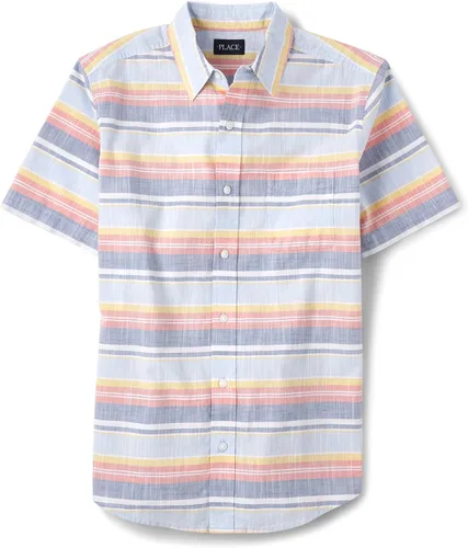 Miniatura 23 de The Children's Place - Camisa de manga corta con botones para niños grandes
