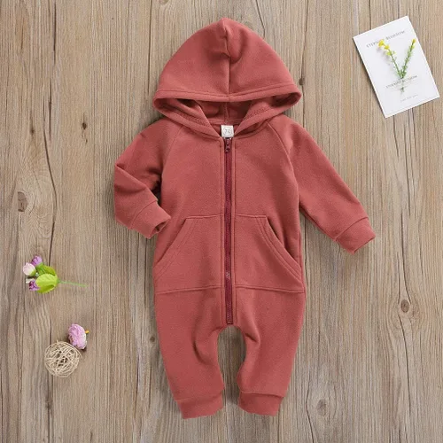 Miniatura 2 de Enterizo de manga larga para bebés y niñas, con cremallera, cálido, con cremallera, para otoño e invierno