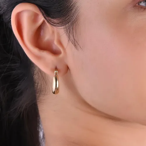 Miniatura 81 de Gempires - Aretes ligeros y gruesos, delicados y minimalistas, hipoalergénicos, chapados en oro, sin deslustre, diseño clásico, para uso diario