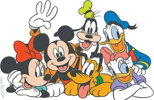 Miniatura 2 de Taza de viaje Tervis Disney Mickey Group hecha en Estados Unidos de doble pared aislada mantiene las bebidas frías y calientes, 16 onzas, Clásico