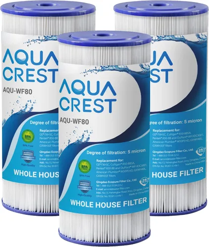 AQUA CREST FXHSC Filtro de agua para toda la casa de repuesto para GE® FXHSC, GXWH40L, GXWH35F, American Plumber W50PEHD, W10-PR, Culligan®