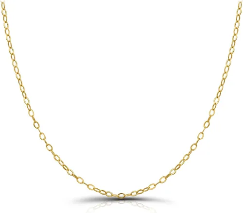 Miniatura 6 de Hoops & Loops Collar de plata de ley 925 de 0.035 in de fino y delicado collar de cadena de cable para mujeres, adolescentes, niñas, hombres, 16