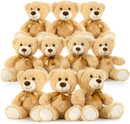 Miniatura 7 de Tezituor Oso de peluche a granel, 5 paquetes, 14 pulgadas, pequeño oso de peluche a granel, centro de mesa de osos de peluche para baby shower, osos