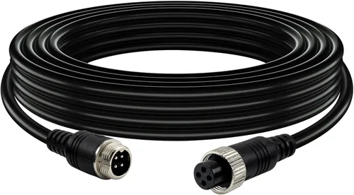 Miniatura 8 de Cable de cámara de 4 pines con cubierta de tubo de corrugación, cable de extensión de video de aviación de 4 pines, cámara de visión trasera CCTV