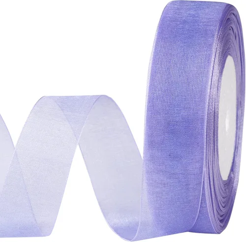 Miniatura 11 de molshine Cinta de organza transparente brillante de 50 yardas x 1 pulgada, cintas de tela de gasa para ramos de guirnaldas, lazo, boda, envoltura