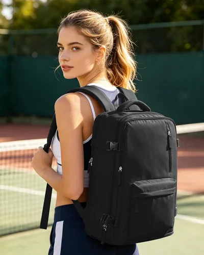 Miniatura 9 de VGCUB - Mochila grande para viaje, trabajo, negocios, mochila para laptop aprobada como equipaje de mano para vuelos, unisex, Negro -, Grande, Large
