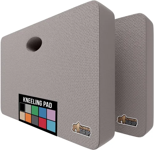 Miniatura 21 de GORILLA GRIP Almohadilla de rodillas de espuma suave extra gruesa con patente pendiente, 2 PK, almohadillas de rodillas grandes y de apoyo para Rojo