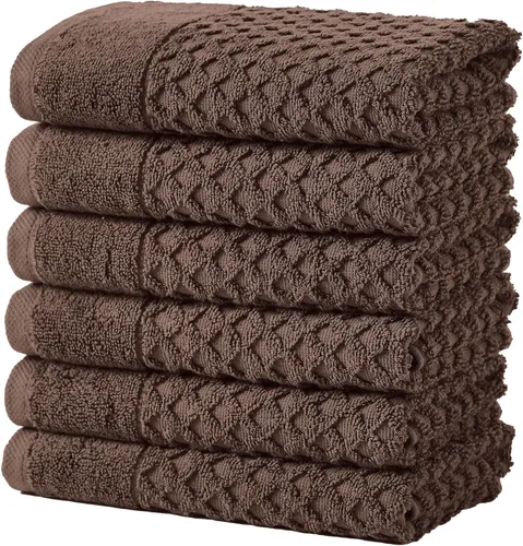 Miniatura 70 de Great Bay Home - Toallas de mano 100% algodón blanco, 6 toallas de baño suaves para manos, altamente absorbentes y de secado rápido, colección
