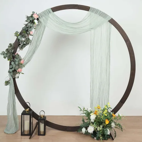 Miniatura 22 de Efavormart - Camino de mesa de gasa verde salvia de 10 pies, tela de gasa de 120 pulgadas para bodas de jardín botánico, eventos de primavera
