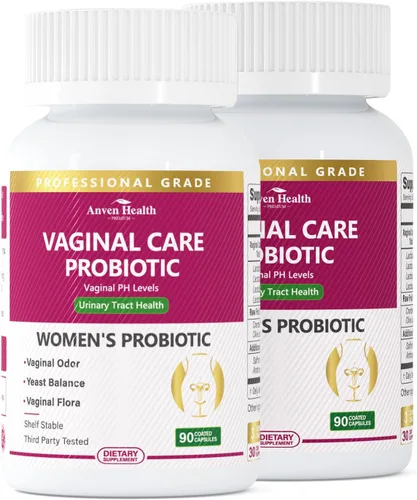 Probióticos vaginales para mujeres, equilibrio de pH con prebióticos, 60 mil millones de probióticos para mujer para flora vaginal, olor, levadura y