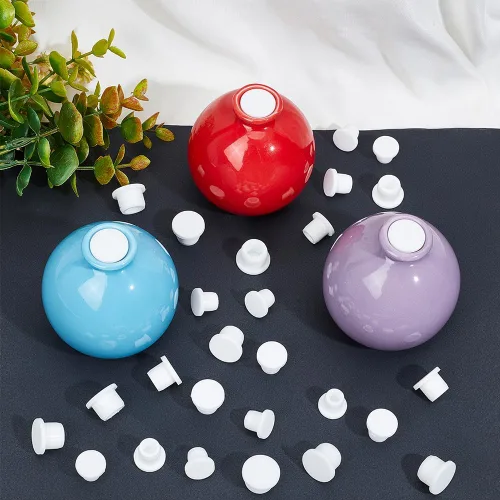 Miniatura 4 de GORGECRAFT 50 tapones de goma de silicona para salero y pimentero de 5 tamaños, 0.394 in, 0.433 in, 0.472 in, 0.512 in, 0.551 in de diámetro
