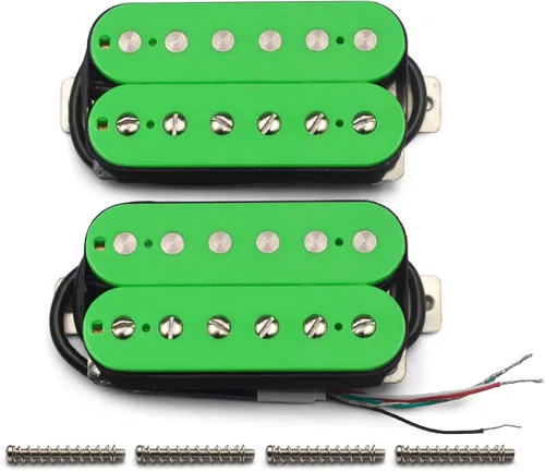 Miniatura 12 de SAPHUE Alnico 2 Pastilla de Guitarra Eléctrica N-50 7-8K/B-52 8-9K Humbucker Alnico II Pickup Repuestos de guitarra de doble bobina (negro)