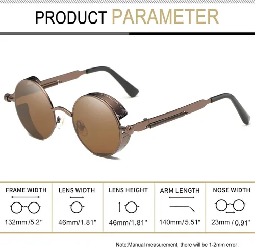 Miniatura 3 de Gafas de sol Joopin polarizadas, estilo Lennon, redondas, gafas de sol estilo hippy redondas para mujer y hombre