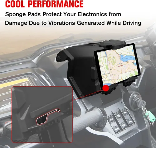 Miniatura 5 de Soportes para dispositivos eléctricos con caja de almacenamiento, bandeja organizadora para Honda Talon 1000 2019-2023, soporte de montaje para iPad