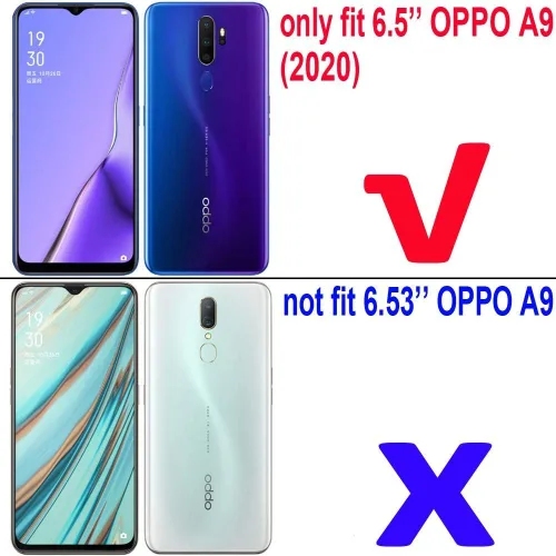 Miniatura 2 de LuluMain Funda compatible con Oppo A9 (2020), soporte de anillo de metal, a prueba de golpes, carcasa rígida