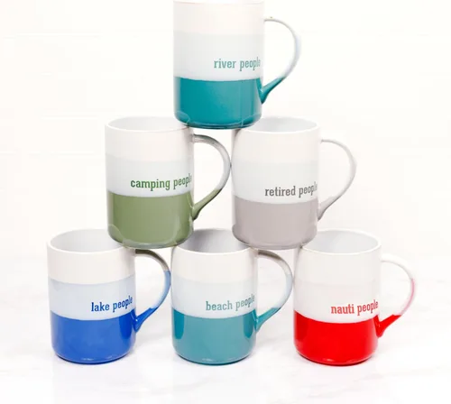 Miniatura 9 de Pavilion River People - Taza de cerámica de 18 onzas para hombre, canoa, aguamarina