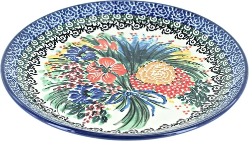 Miniatura 4 de Blue Rose - Plato de postre Blue Alyce - 7.75 pulgadas de diámetro - Hermoso plato para pasteles, aperitivos o aperitivos