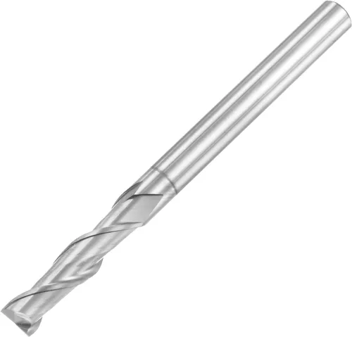 Miniatura 10 de uxcell Fresa de extremo de nariz cuadrada, punta de 0.079 in de diámetro de carburo sólido sin recubrimiento, fresadora CNC de 2 flautas en espiral