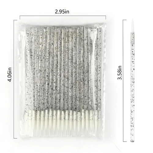 Miniatura 2 de Disposable Eyeliner Brush Applicator Cosmetic Eye Wand Eyeliner Makeup Tool (black-100pcs)